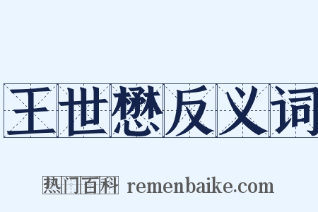 王世懋反义词是什么意思的图片